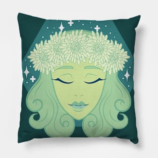 Virgo Maiden (Green) Pillow