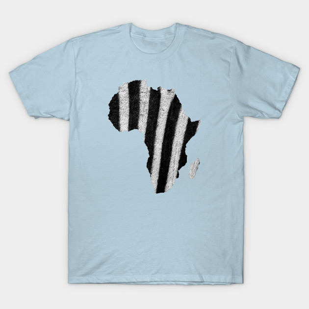 Discover Africa Image Map Zebra Print Pattern Gift - Africa - T-Shirt