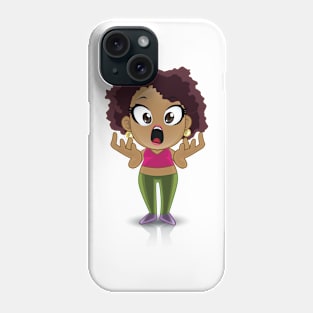 beautiful girl cartoon character for young kids Phone Case