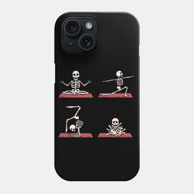 Yoga Skeleton Phone Case by coffeeman