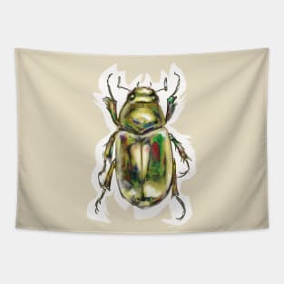 Golden Scarab Beetle Tapestry