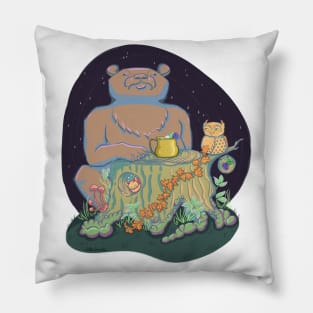 Midnight at the Mint Berry Cafe Pillow