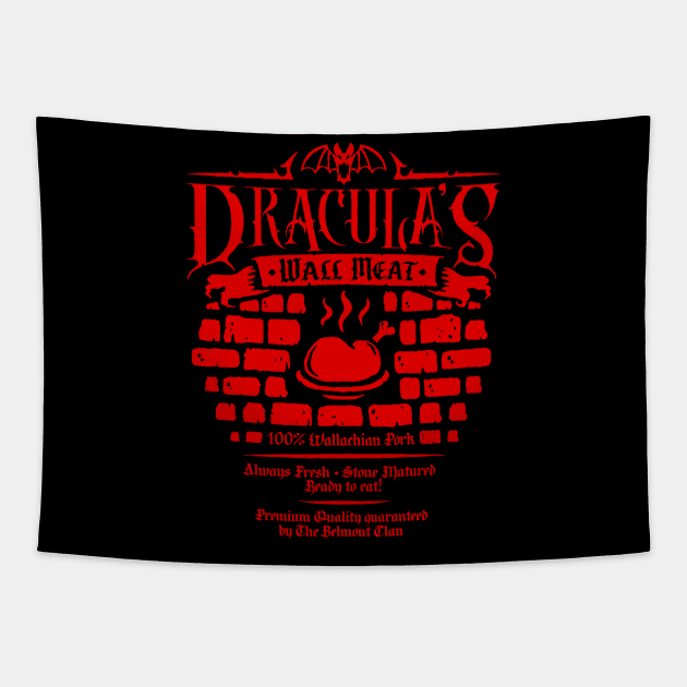 Dracula's Wall Meat - Red Tapestry by demonigote