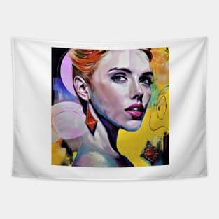 Face of  Scarlett  Johansson Tapestry