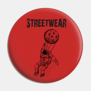 Streetwear Astronaut flying thru planet Pin