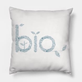 Bio Biodiversity Concept Silhouette Shape Text Word Cloud Pillow