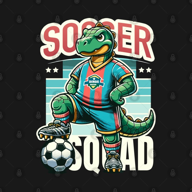 Soccer Squad – Football Dinosaurs Dinos United Team Boys by Infinitee Shirts