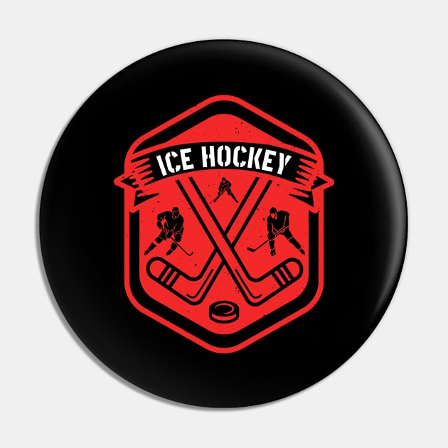 Ice Hockey Pin by funkyteesfunny