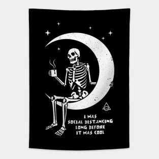 Social distancing on the moon Tapestry