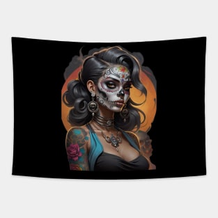 Catrina Dia De Los Muertos Tapestry