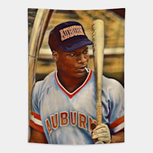 Bo Jackson in Auburn Tigers baseball Tapestry