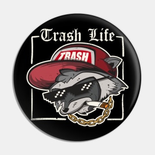 Trash Life Raccoon Pin