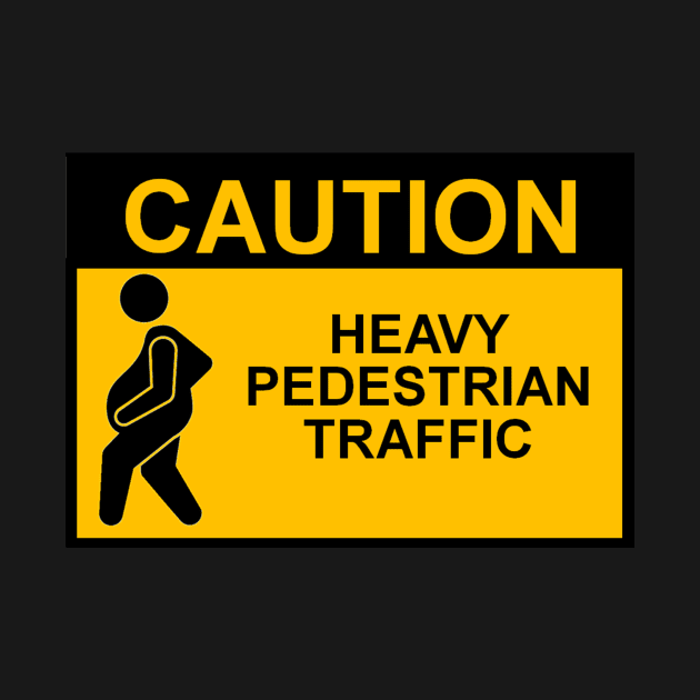 OSHA Style Caution Sign - Heavy Pedestrian Traffic by Starbase79