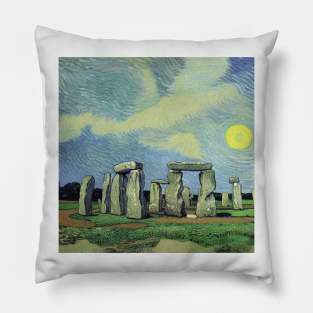 Stonehenge in Van Gogh's style Pillow