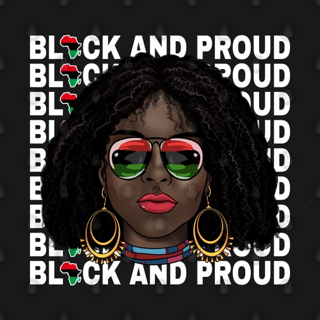 Black and Proud Melanin Girl Black History - Juneteenth 1865 by Gendon Design