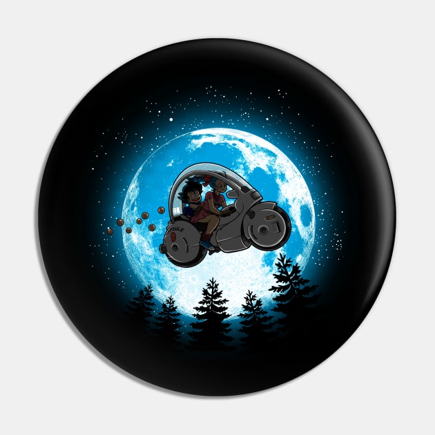 Moon biker Pin by Cromanart