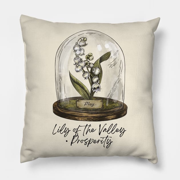 Birth Month Flower Mother’s day gift for Grandma Botanical Gardening Gift T-Shirt Pillow by ISFdraw