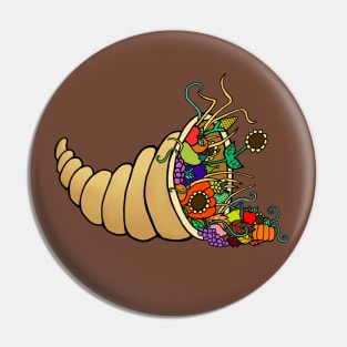 Thanksgiving Cornucopia Harvest Bounty Pin