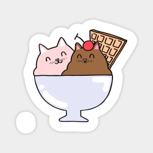 Sundae Cats Magnet