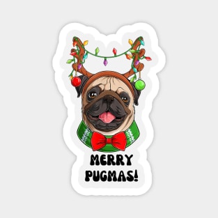 Merry Pugmas Design Magnet