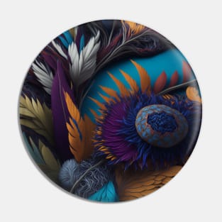 Kaleidoscope of feathers pattern Pin