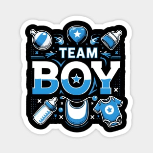 Gender Reveal Baby Announcement Team Boy Magnet