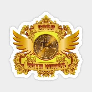 Cash with Wings, crypto, bitcoin Magnet