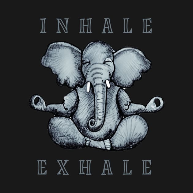 Inhale Exhale Elephant by TomiTee