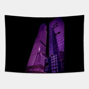 Purple Skyscrapers Manhattan New York City Tapestry