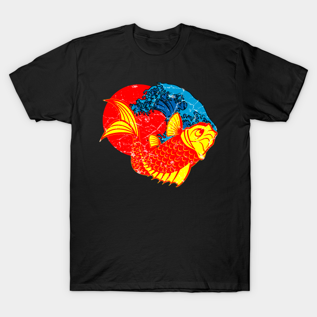Koi Fish Japanese Wave - Koi - T-Shirt