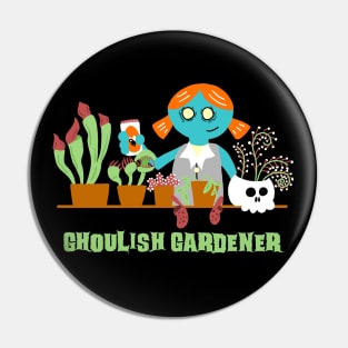 Ghoulish Gardener Zombie Girl Pin