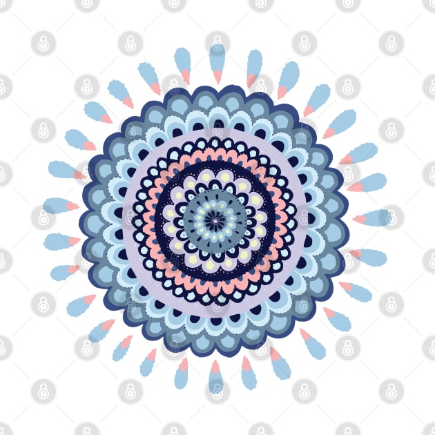 Mandala Blue by HayleyLaurenDesign