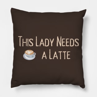 Lispe This Lady Needs a Latte Coffee Pillow