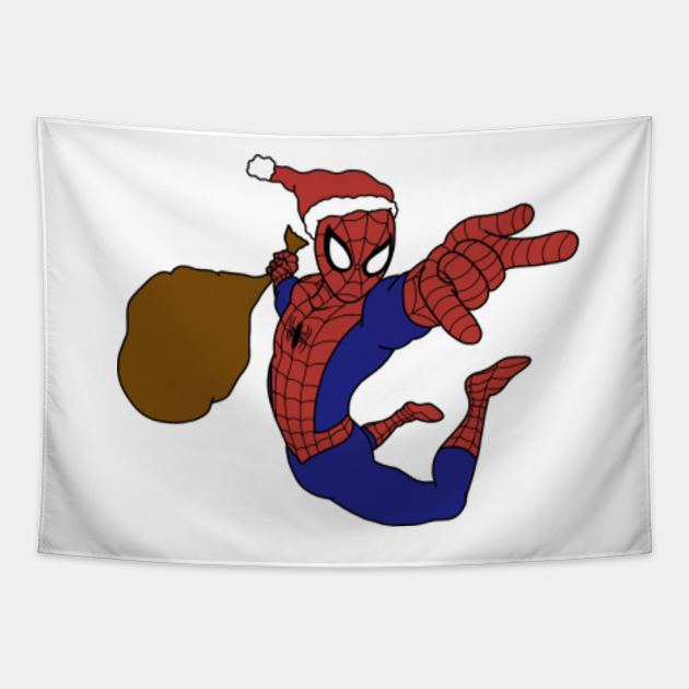 Spiderman Santa Christmas Spider Man Tapestry TeePublic