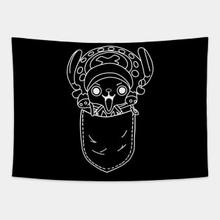 Pocket Chopper! (Monochrome White) Tapestry