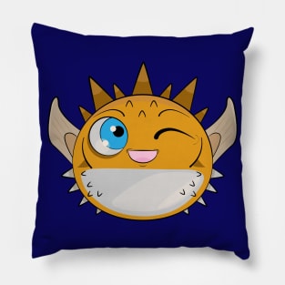 Funny fugu Pillow