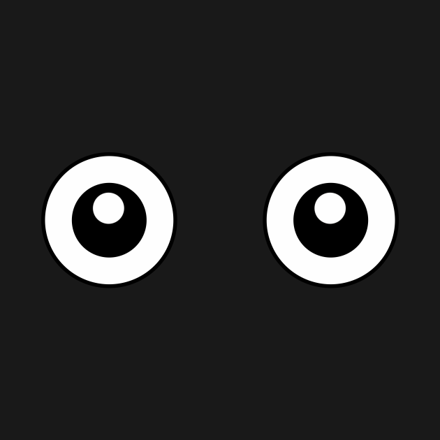 Scared Cartoon Eyes in the Dark - Cartoon Eyes - Kids T-Shirt | TeePublic