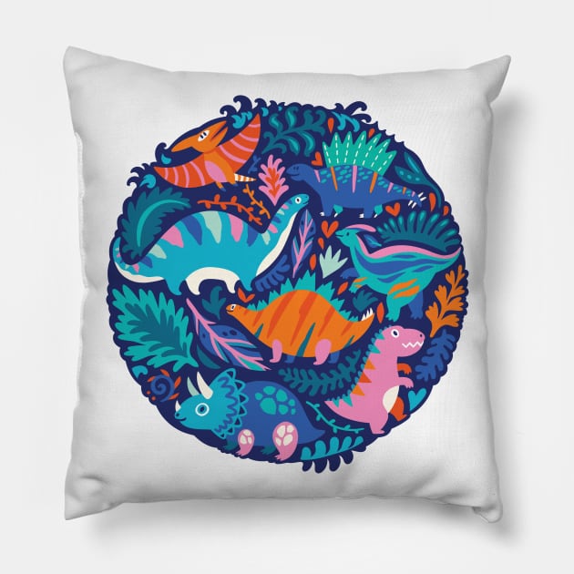 Jurassic Period Pillow by PenguinHouse