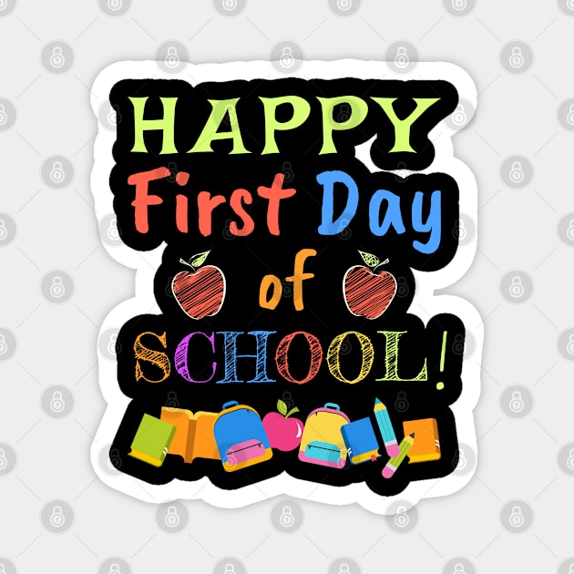 HAPPY FIRST DAY OF SCHOOL Magnet by Lin Watchorn 