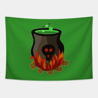 Halloween Witches Cauldron Tapestry