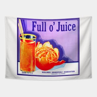 Full o' Juice Brand Label Tapestry