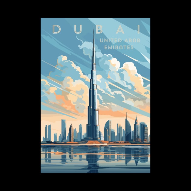 Dubai, UAE, Burj Khalifa, Travel Print Wall Art, Home Décor, Gift Art by TripleTravelArt