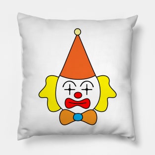 Clown - funny face. Pillow