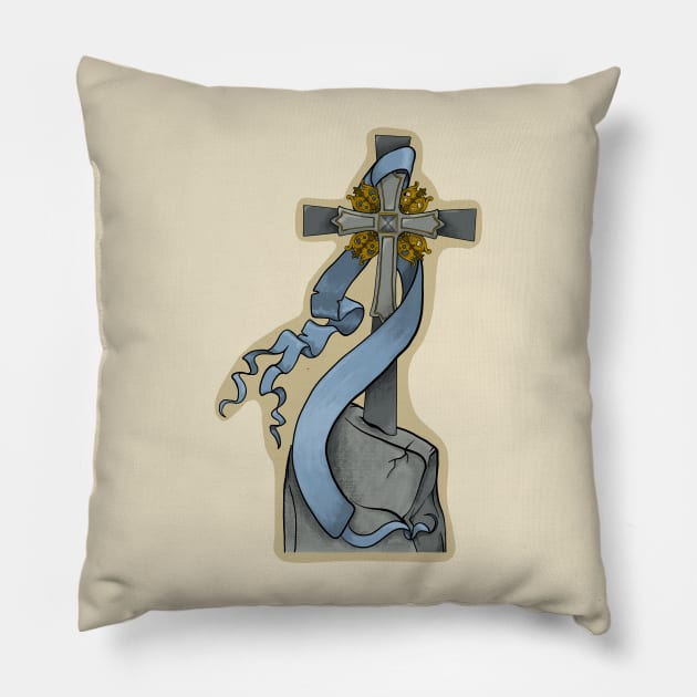 Cross in Stone Pillow by mfrancescon13