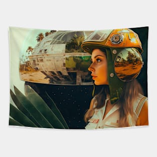 We Are Floating In Space - 72 - Sci-Fi Inspired Retro Artwork Tapestry