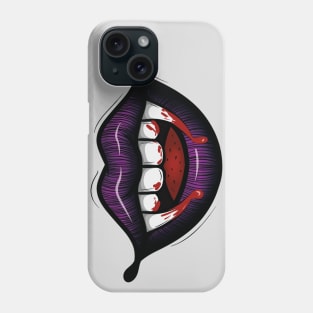 Purple vampire lips Phone Case