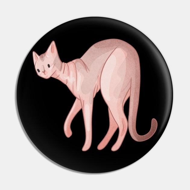 Sphynx Cat Pin by Feline Emporium