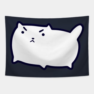 Angry Tiny White Cat Tapestry