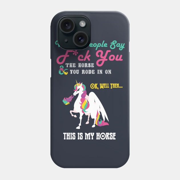 Unicorn Mount Phone Case by OfficialTeeDreams