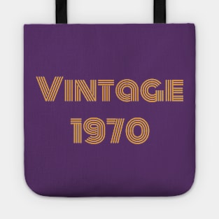 Vintage 1970 purple gold Tote